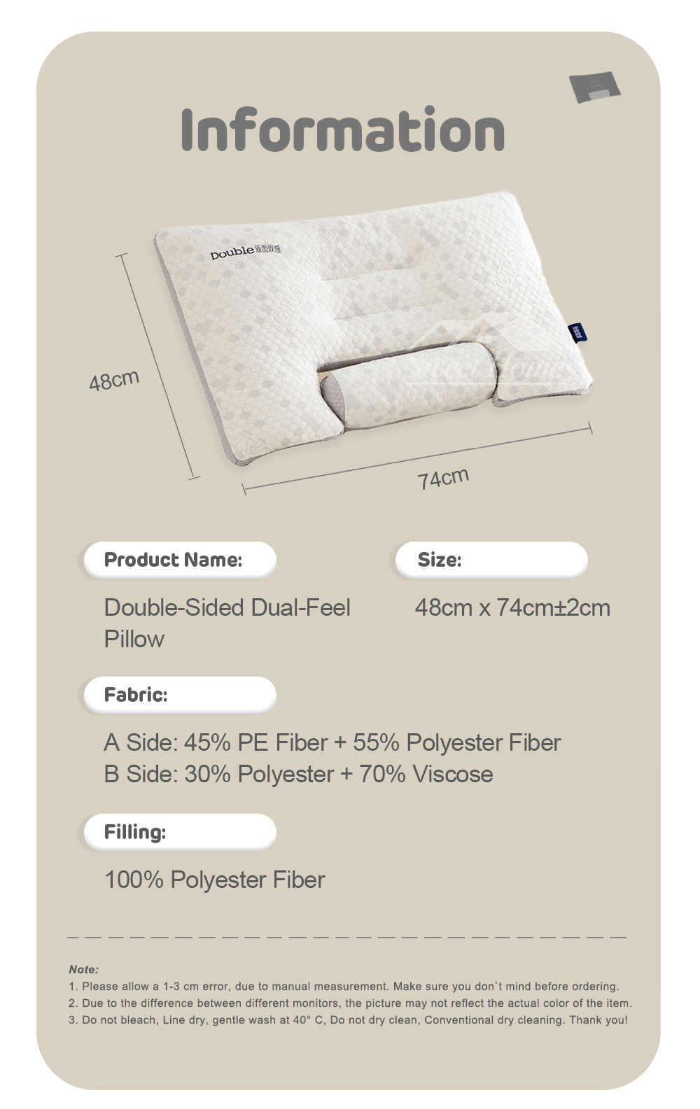 Double-Sided Dual-Feel Pillow-7